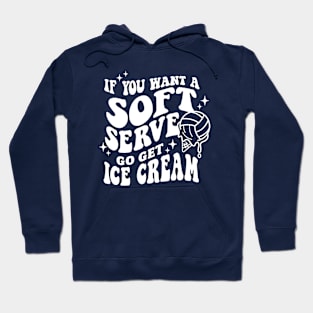 Soft Serve Volleyball (white text) Hoodie